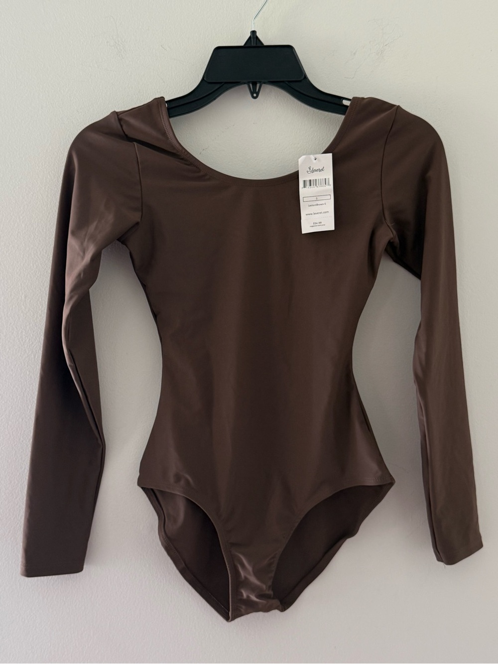 Leveret Brown Size Small Bodysuit NWT #Lux-Q